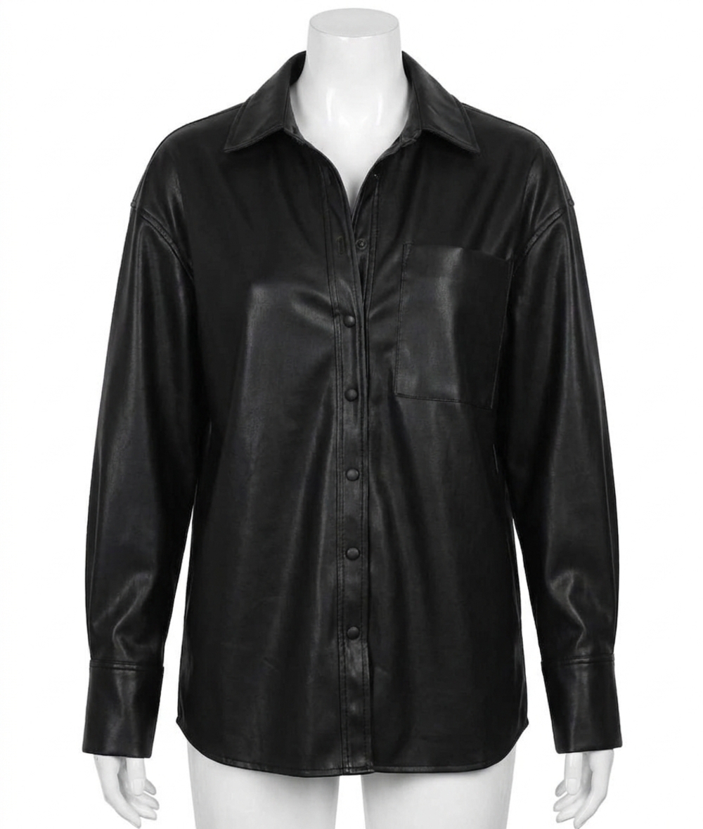 NEW SHOW ME YOUR MUMU lincoln shirt jacket in black